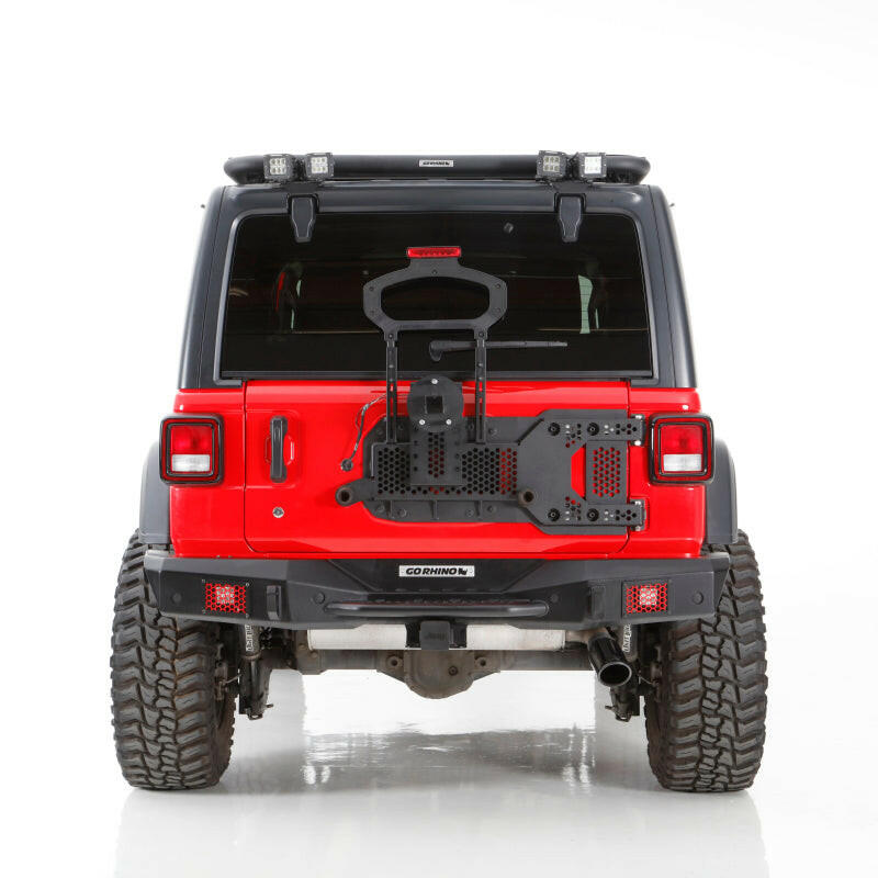 Go Rhino 08-22 Jeep Wrangler JL/JLU Body Mount Spare Tire Carrier - Tex. Blk Tire Carriers Go Rhino