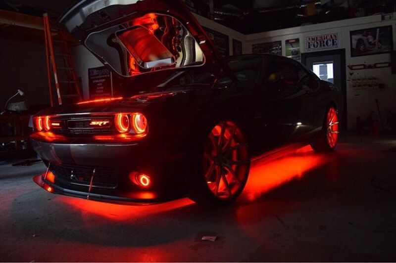 Oracle 15-21 Dodge Challenger Waterproof LED Fog Light Halo Kit - ColorSHIFT Fog Lights ORACLE Lighting