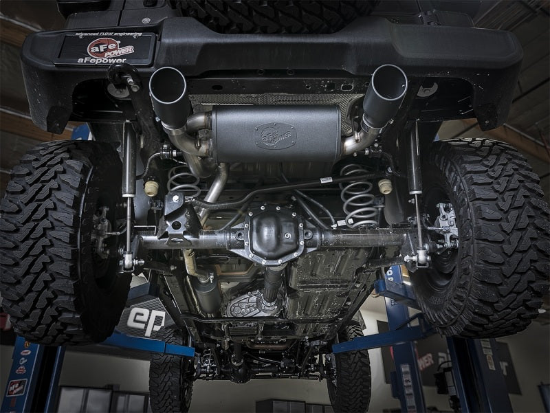 aFe Rebel Series 2.5in 304 SS Cat-Back Exhaust w/ Black Tips 2018+ Jeep Wrangler (JL) V6 3.6L Catback aFe