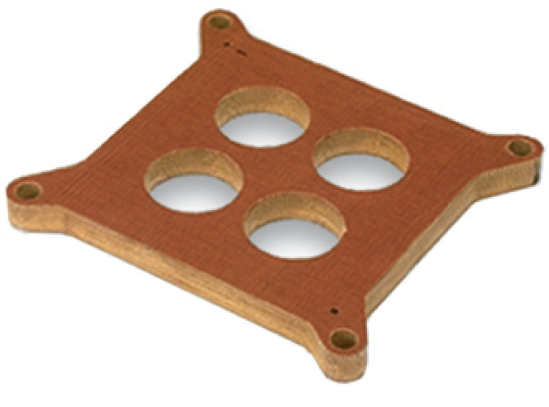 Moroso 4150/4160 Carburetor Spacer - 4 Hole Plenum - 1/2in - Phenolic Hardware - Singles Moroso