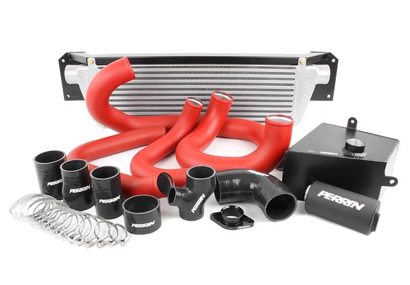 PERRIN 15-21 Subaru WRX Front Mount Intercooler Boost Tubes + Hardware - Red Tubes Intercooler Ducting Perrin Performance
