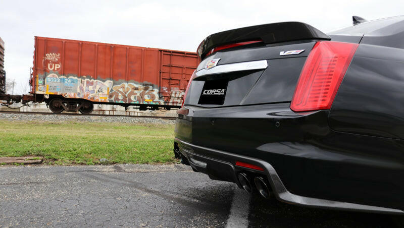 Corsa 2016-2019 Cadillac CTS V 6.2L V8 2.75in Black Xtreme Axle-Back Exhaust Axle Back CORSA Performance