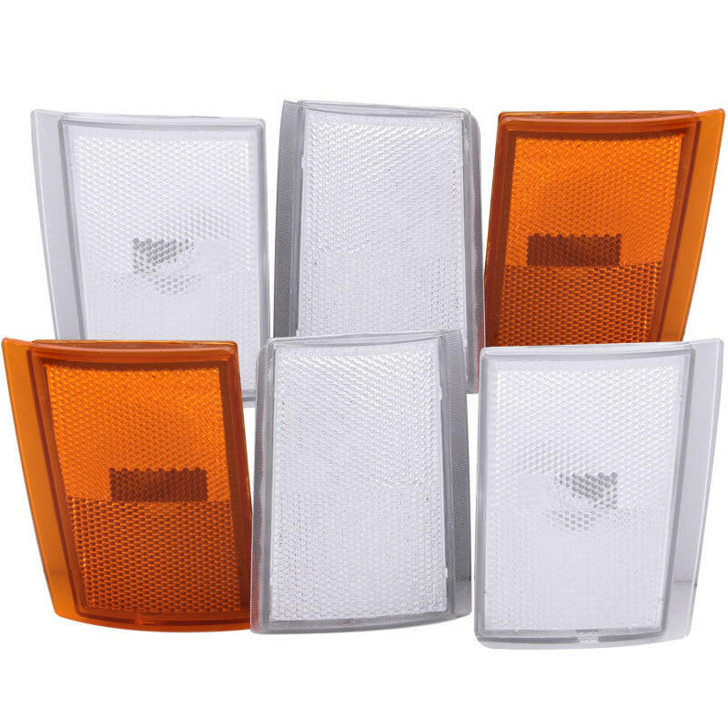 ANZO Corner Lights 1988-1993 Chevrolet C1500 Euro Corner Lights 4 Clear and 2 Amber 6pc Lights Corner ANZO