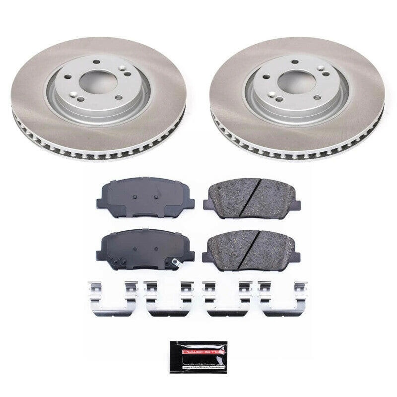 Power Stop 11-15 Kia Optima Front Semi-Coated Rotor Kit Brake Kits - Performance Blank PowerStop