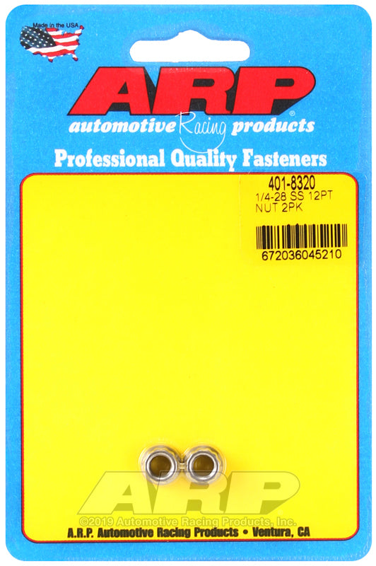 ARP 1/4-20 SS 12pt nut kit Hardware Kits - Other ARP
