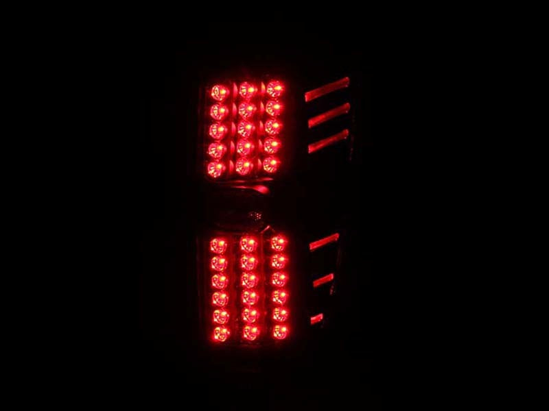 ANZO 2002-2006 Chevrolet Avalanche LED Taillights Black Tail Lights ANZO