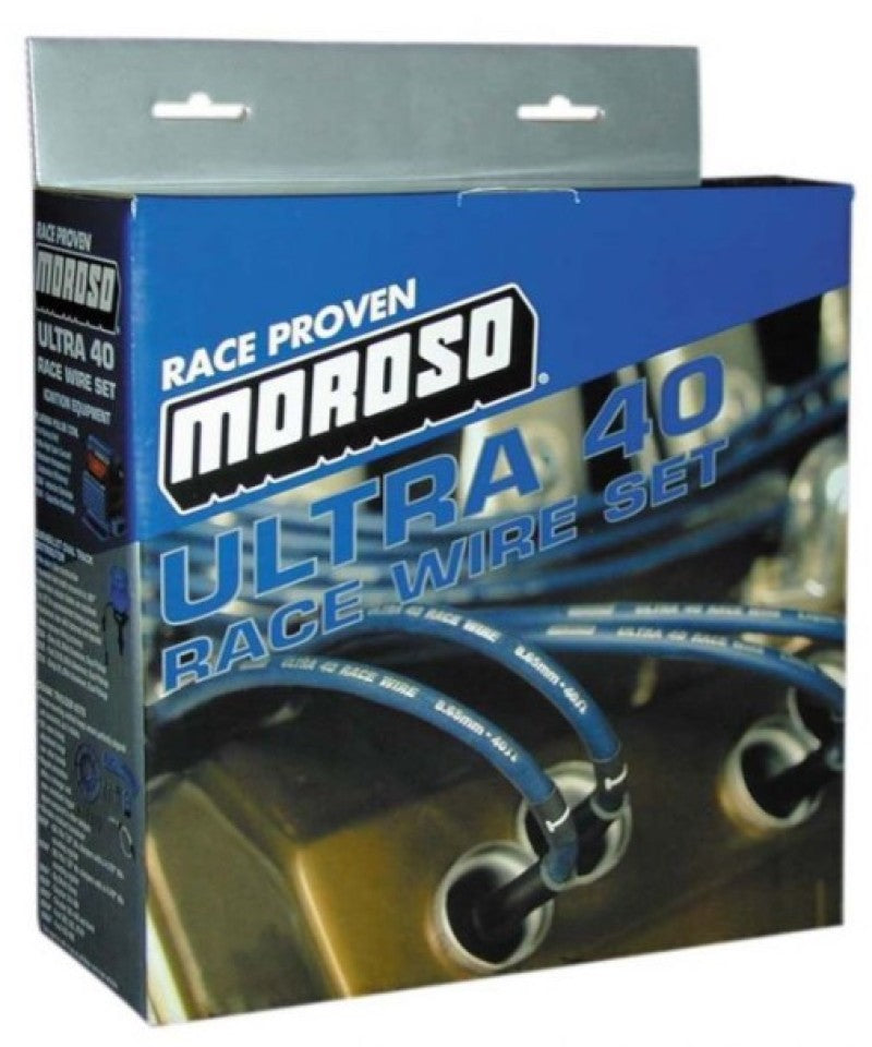 Moroso Chevrolet Big Block Ignition Wire Set - Ultra 40 - Unsleeved - Non-HEI - Crab Cap - Red Spark Plug Wire Sets Moroso