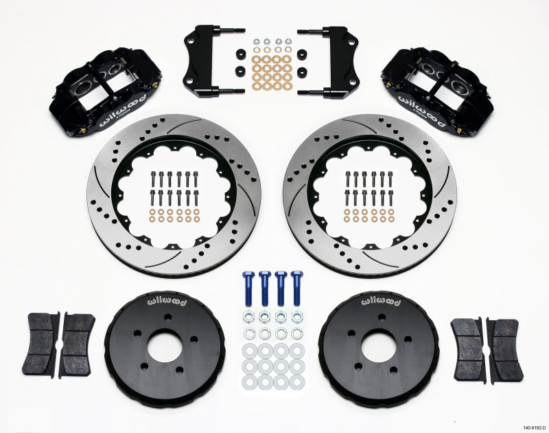 Wilwood Narrow Superlite 6R Front Hat Kit 14.00in Drilled Nissan 350Z/Fiti G35 Big Brake Kits Wilwood