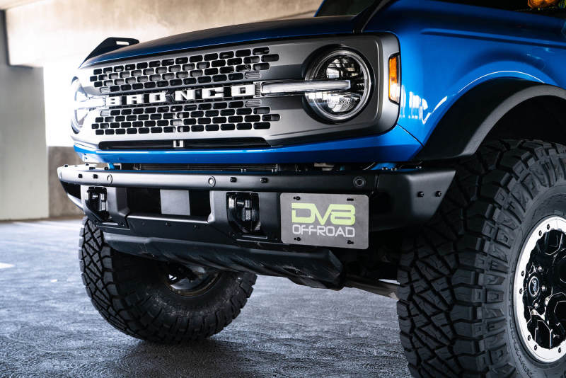 DV8 Offroad 21-22 Ford Bronco Factory Front Bumper License Relocation Bracket - Side License Plate Relocation DV8 Offroad