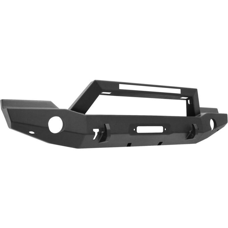 Westin 07-18 Jeep Wrangler JK WJ2 Full Width Front Bumper w/LED Light - Tex. Blk Bumpers - Steel Westin