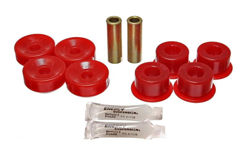 Energy Suspension 92-01 Prelude Red Rear Shock Upper and Lower Bushing Set Bushing Kits Energy Suspension