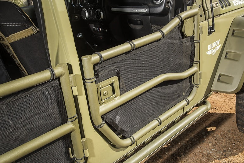 Rugged Ridge Tube Door Covers Front Pair Black 07-18 Jeep Wrangler JK/JKU Doors Rugged Ridge