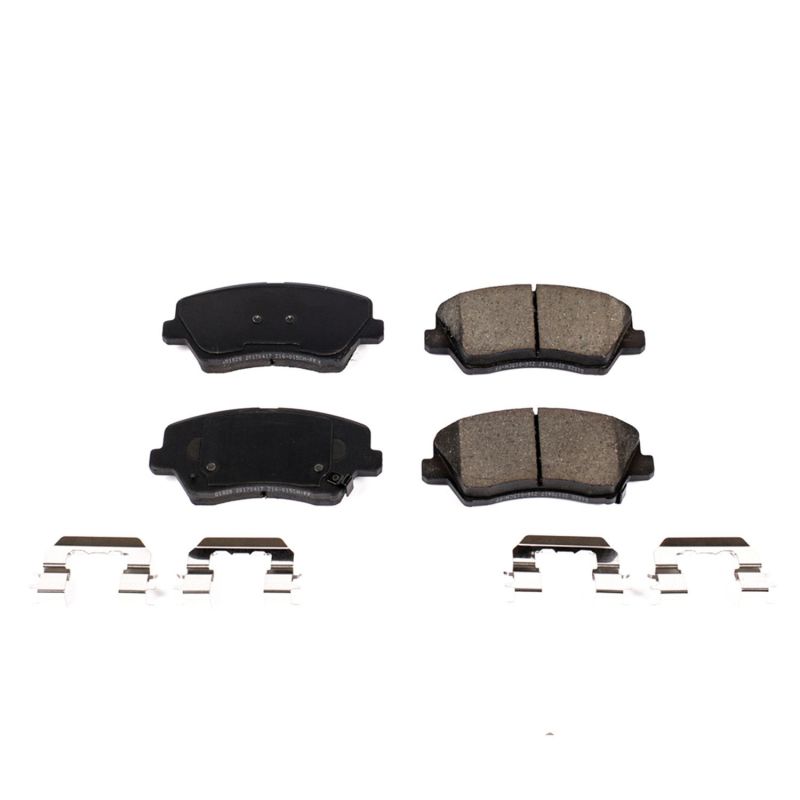 Power Stop 2017 Hyundai Elantra GT Front Z17 Evolution Ceramic Brake Pads w/Hardware Brake Pads - OE PowerStop