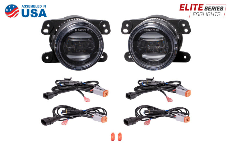 Diode Dynamics Elite Series Type M Fog Lamps - Yellow (Pair) Fog Lights Diode Dynamics