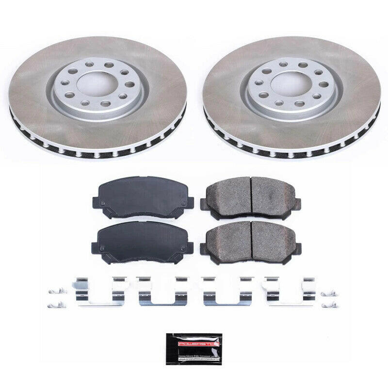 Power Stop 13-16 Dodge Dart Front Semi-Coated Rotor Kit Brake Kits - Performance Blank PowerStop