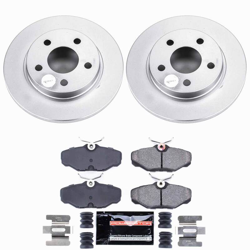 Power Stop 93-05 Ford Taurus Rear Z23 Coated Brake Kit Brake Kits - Performance D&S PowerStop
