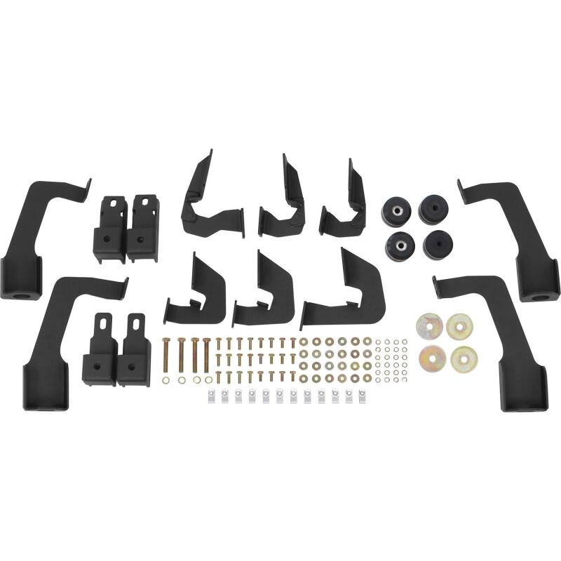 Westin 14-18 Chevrolet Silverado 1500 DC 6.5ft Bed HDX Drop W2W Nerf Step Bars - Tex. Blk Nerf Bars Westin