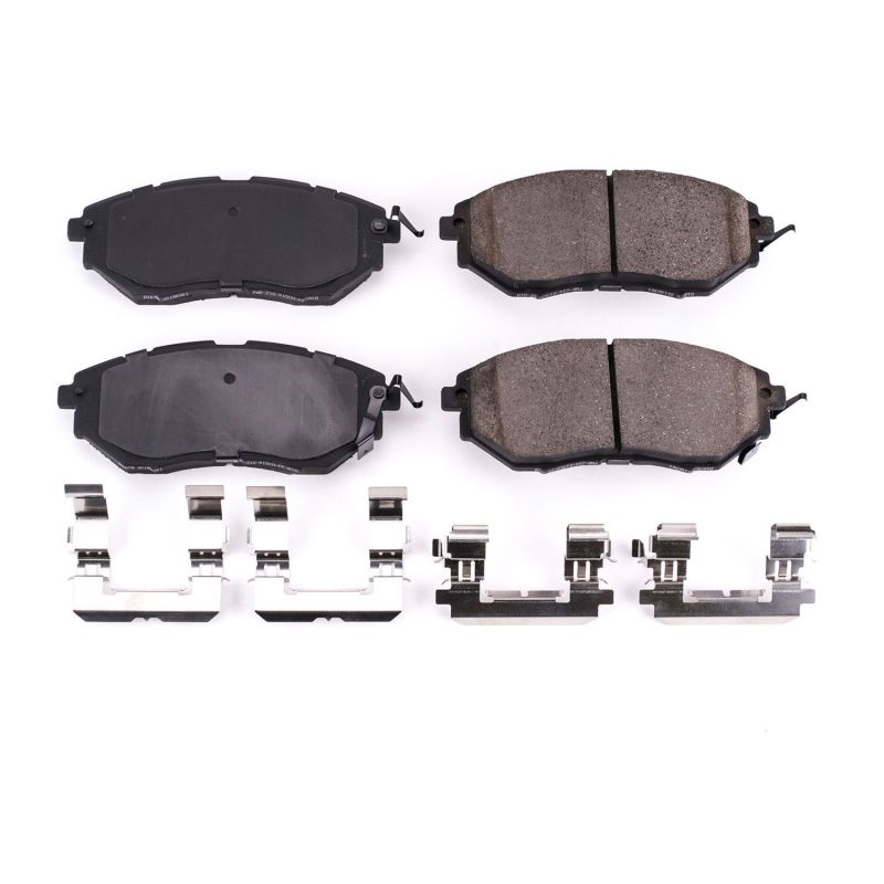 Power Stop 06-07 Subaru B9 Tribeca Front Z17 Evolution Ceramic Brake Pads w/Hardware Brake Pads - OE PowerStop