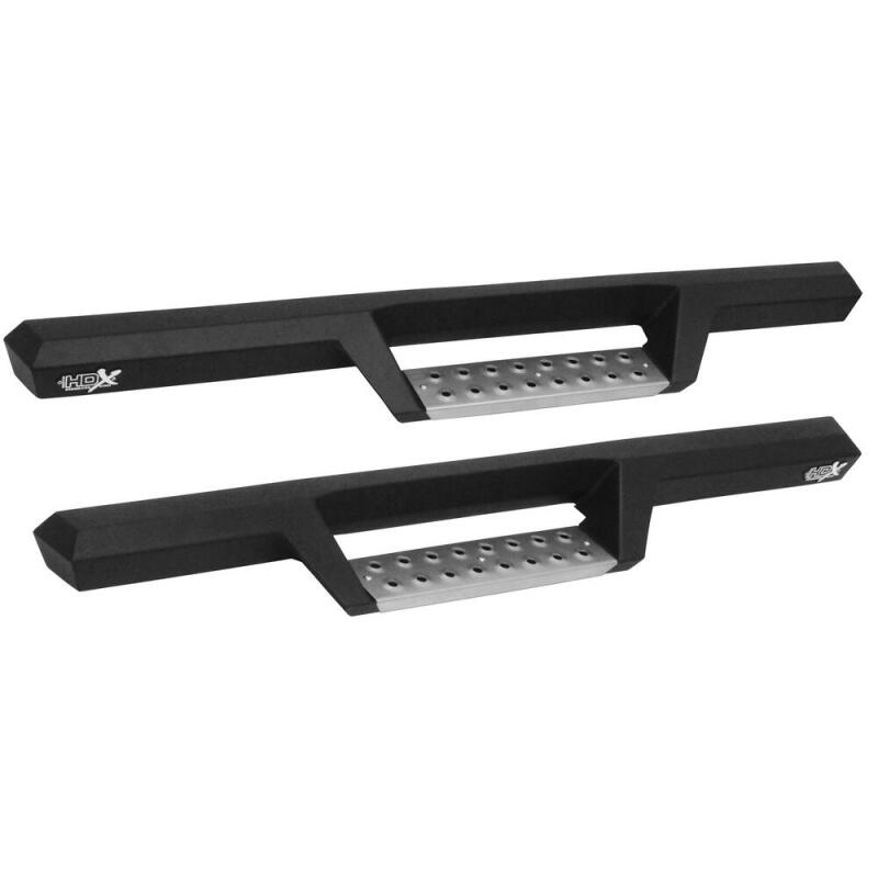 Westin 07-18 Jeep Wrangler JK 2dr. HDX Stainless Drop Nerf Step Bars - Tex. Blk Nerf Bars Westin