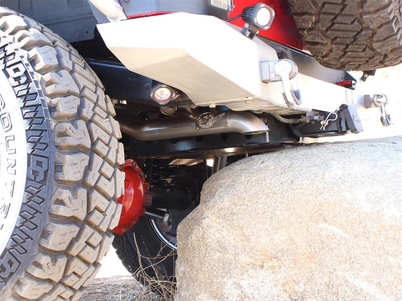 aFe MACHForce XP Exhaust Cat-Back 2.5in SS-409 Hi-Tuck 12-14 Jeep Wrangler Unlimited V6 3.6L 4Dr Catback aFe