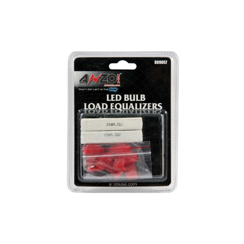 ANZO Resistor Kit Universal LED Bulb Resistor Kit Pair 25W/6.2 OHM Light Accessories and Wiring ANZO