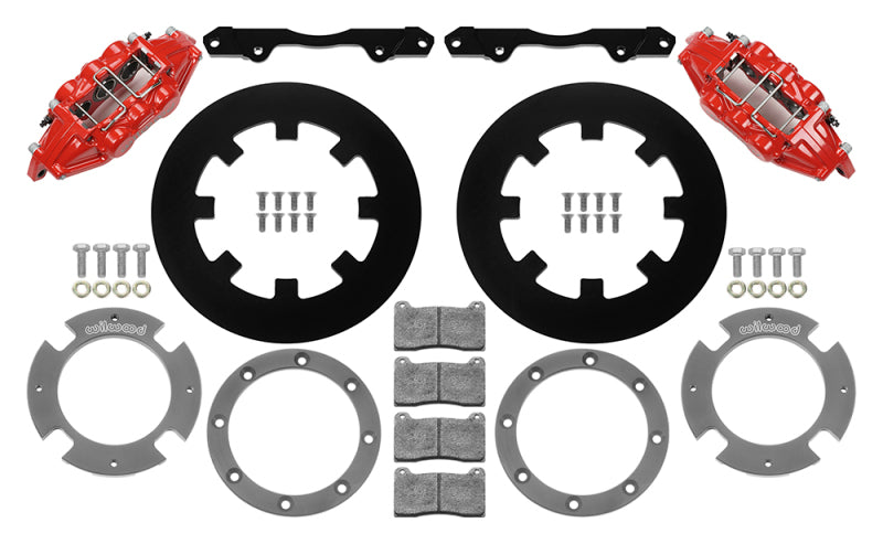 Wilwood 17-21 Can-Am X3RS Red 6-Piston Front Kit 11.25in - Undrilled Rotors Brake Kits - Performance Drill Wilwood