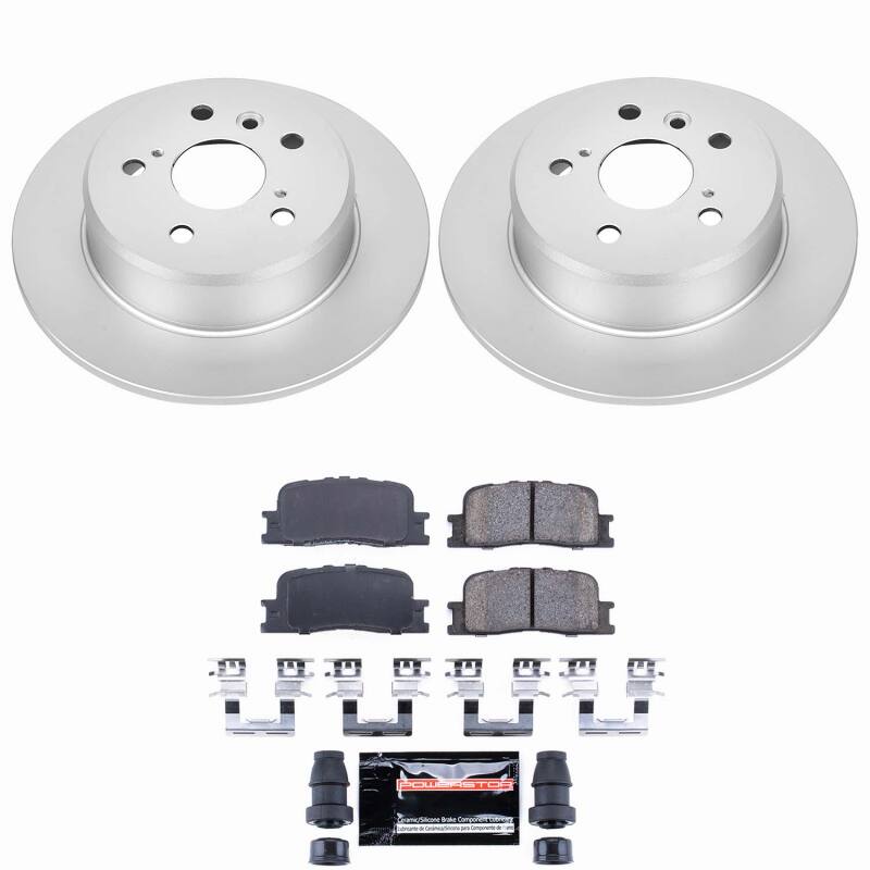 Power Stop 01-03 Toyota Highlander Rear Z23 Coated Brake Kit Brake Kits - Performance D&S PowerStop