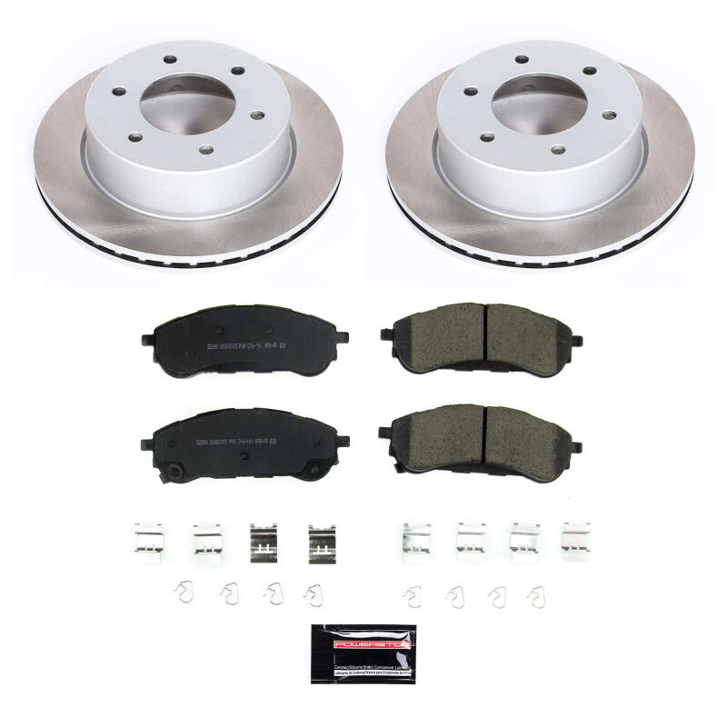 Power Stop 19-22 Ford Ranger Rear Semi-Coated Rotor Kit Brake Kits - Performance Blank PowerStop