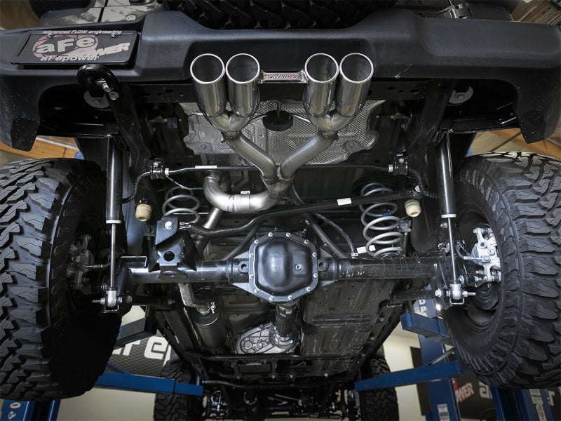 aFe Rebel Series 2.5in. 304 SS C/B Exhaust System 2018 Jeep Wrangler (JL) V6-3.6L - Polished Tip Catback aFe