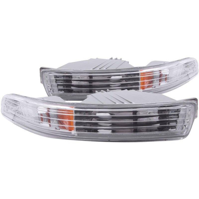 ANZO 1994-1997 Acura Integra Euro Parking Lights Chrome w/ Amber Reflector Lights Corner ANZO