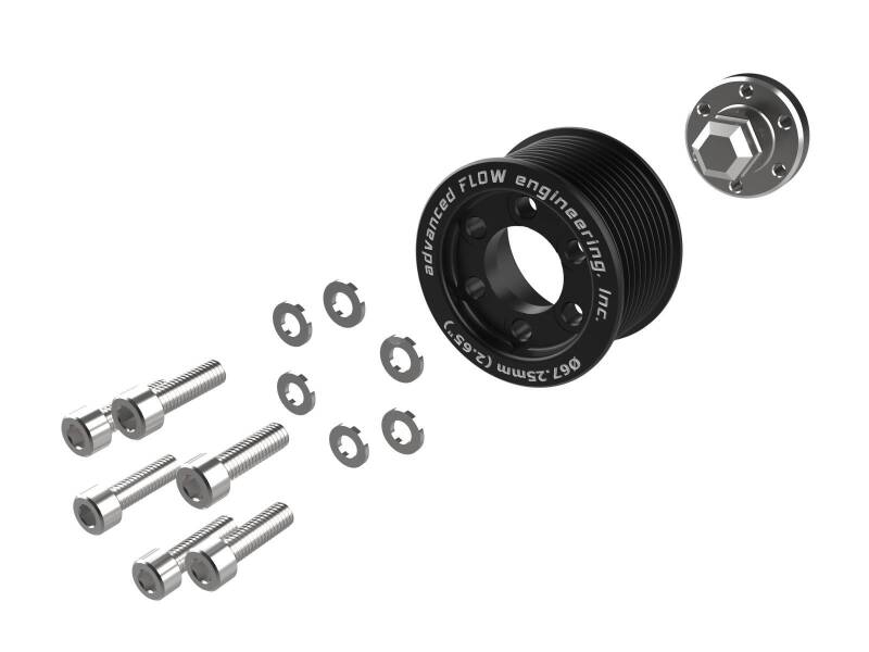aFe 15-23 Dodge Challenger / 15-23 Dodge Charger SRT Hellcat 2.65in Supercharger Power Pulley Kit Pulleys - Crank, Underdrive aFe