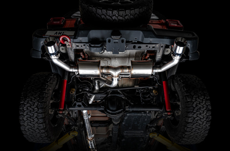 AWE Tuning 2018+ Jeep Wrangler JL/JLU Tread Edition Axle-Back Dual Exhaust - Chrome Silver Tips Catback AWE Tuning