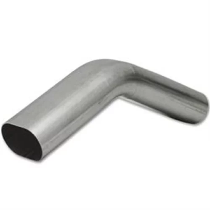 Granatelli 3in Oval Stainless Steel Vertical Radius 45 Deg bend 4.5in Bend Radius Tubing Steel Tubing Granatelli Motor Sports