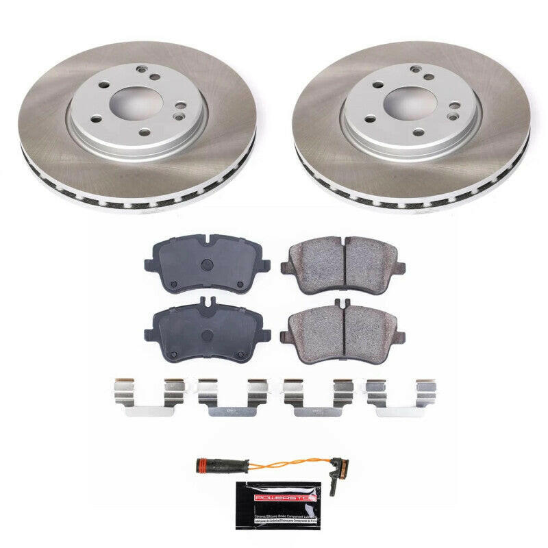 Power Stop 09-11 Mercedes-Benz SLK300 Front Semi-Coated Rotor Kit Brake Kits - Performance Blank PowerStop