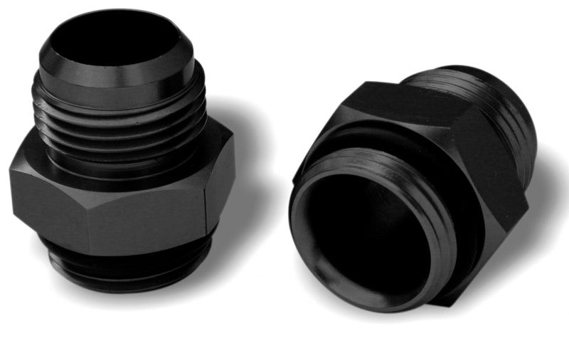 Moroso Vacuum Pump Fitting -12An (Use w/Part No 22640/22641/22642) - Blue Anodized Aluminum - 2 Pack Fittings Moroso