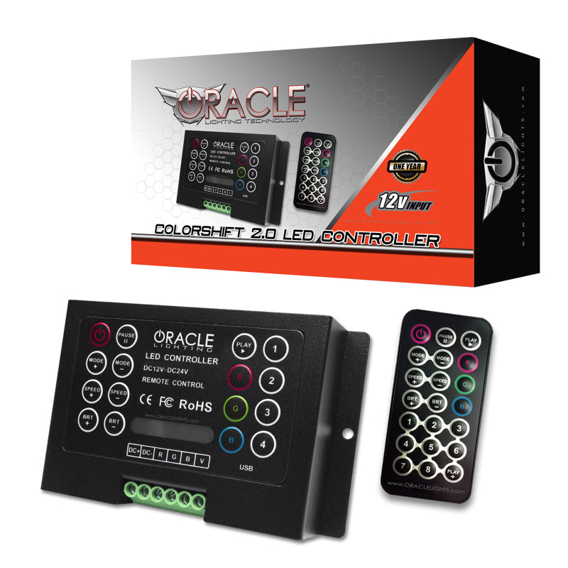 Oracle Lighting 09-18 RAM 1500 Sport Halo Headlights - Blk Housing w/2.0 Controller Headlights ORACLE Lighting