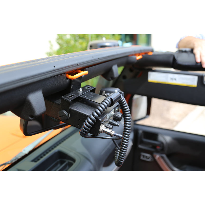 Rugged Ridge CB Radio Mount 07-18 Jeep Wrangler JK Brackets Rugged Ridge