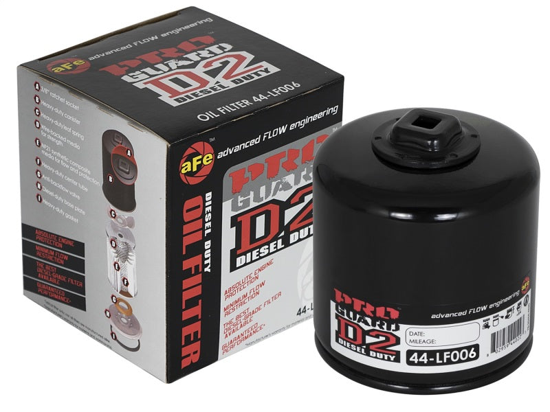 aFe Pro GUARD D2 Oil Filter 74-08 Dodge Gas Truck V6 3.9L/V8 4.7L/5.7L/5.2L/5.9L/V10 8.3L/8.0L (4pk) Oil Filters aFe