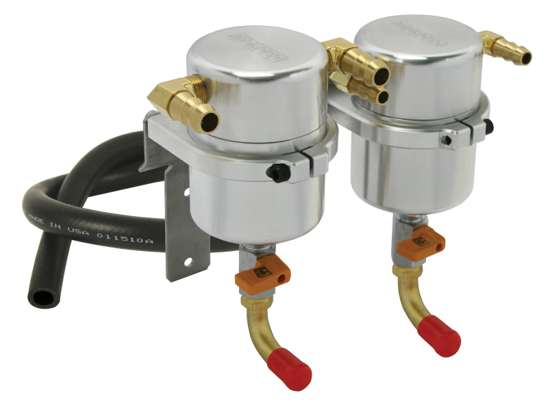 Moroso 06-07 Subaru WRX/04-07 WRX/STi Air/Oil Separator Catch Can - Billet Aluminum Oil Catch Cans Moroso
