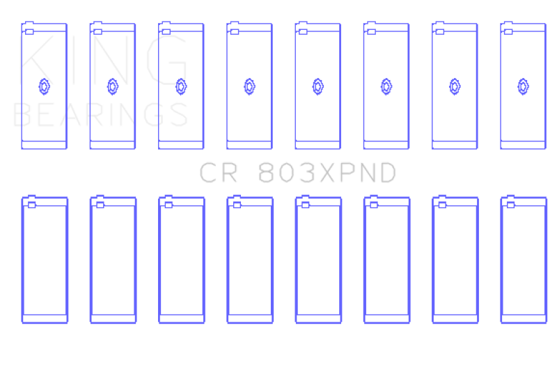 King Engine Bearings Chevrolet SBC 265Ci 283Ci 327Ci (Size STDX) Connecting Rod Bearing Set Connecting Rods King Engine Bearings