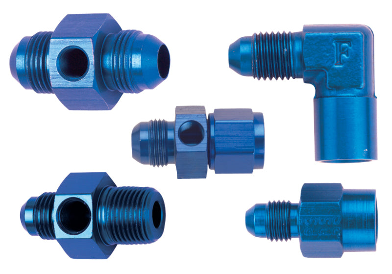 Fragola -10AN Inline Oil Temp Adapter - Black Fittings Fragola