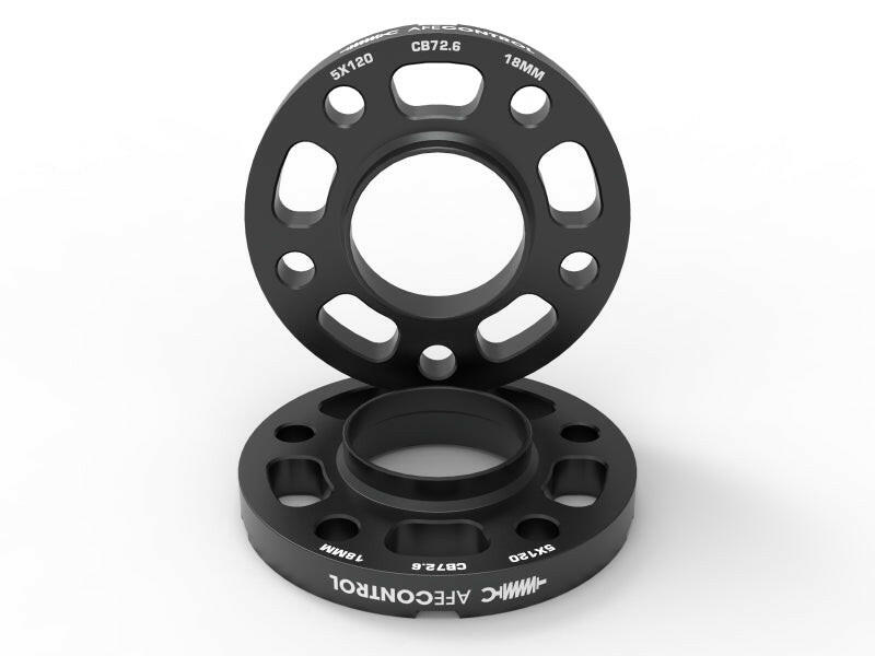 aFe CONTROL Billet Aluminum Wheel Spacers 5x120 CB72.6 18mm - BMW Wheel Spacers & Adapters aFe