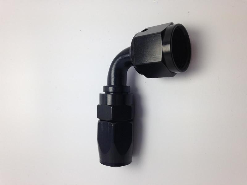 Fragola -10AN Male Rad. Fitting x 90 Degree Pro-Flow Hose End - Black Fittings Fragola