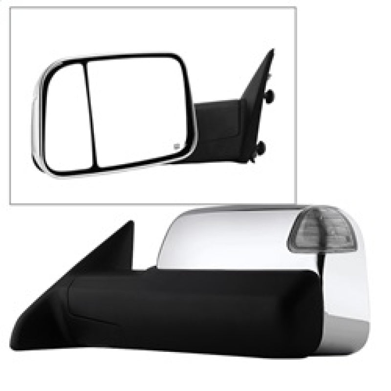 xTune Dodge Ram 1500 09-12 Extendable Power Heated Adjust Mirror Chrome Housing Left MIR-DRAM10-PW-L Side Mirrors SPYDER