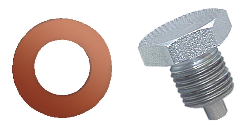 Moroso Oil Pan Drain Plug w/Copper Washer - Clear Zinc Hardware - Singles Moroso