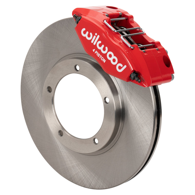 Wilwood 69-74 Porsche 911 Front Powerlite Brake Kit 3in MT Plain Face - Red Brake Kits - Performance Blank Wilwood