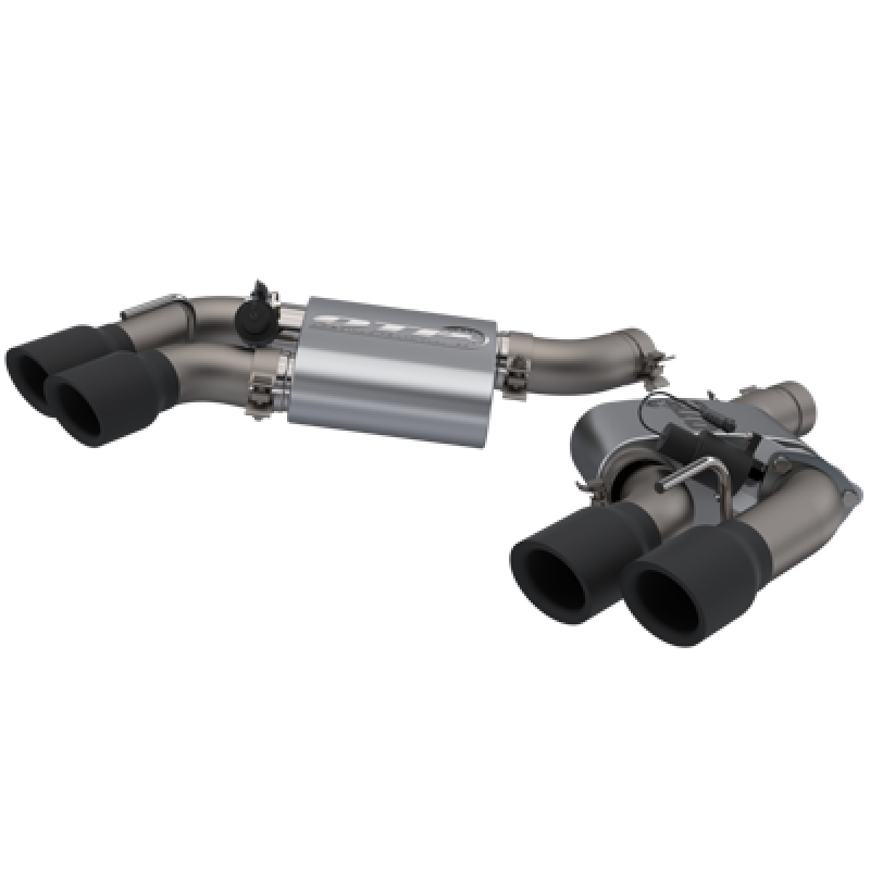 QTP 2016-2024 Chevrolet Camaro SS QTP Screamer Axle Back Quad Tip Bumper Black Tips Axle Back QTP