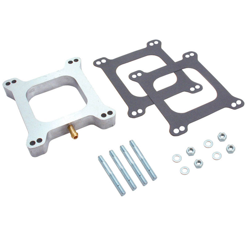 Spectre Carburetor Spacer - 1in. Open w/Tube Aluminum Carburetor Spacers Spectre