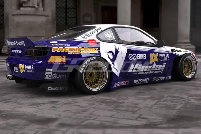 GReddy X Rocket Bunny S15 Rear Fenders for 1999-2002 Nissan Silvia Fenders GReddy