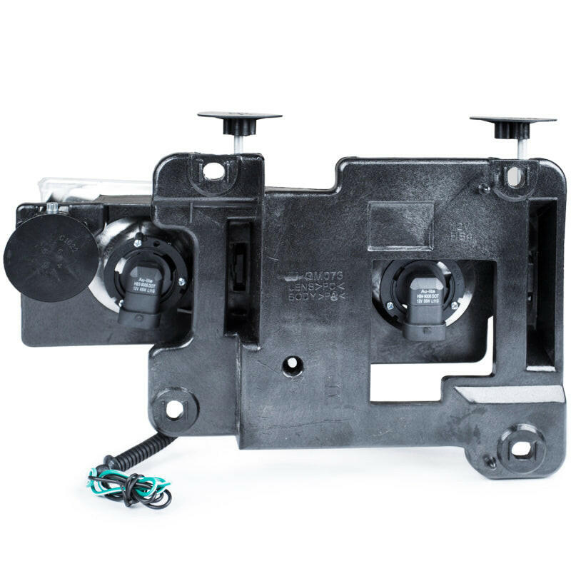 ANZO 1988-1998 Chevrolet C1500 Crystal Headlights Black w/ Low - Brow Headlights ANZO